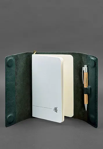 Шкіряний блокнот софт-бук 7.0 зелений - фото 3