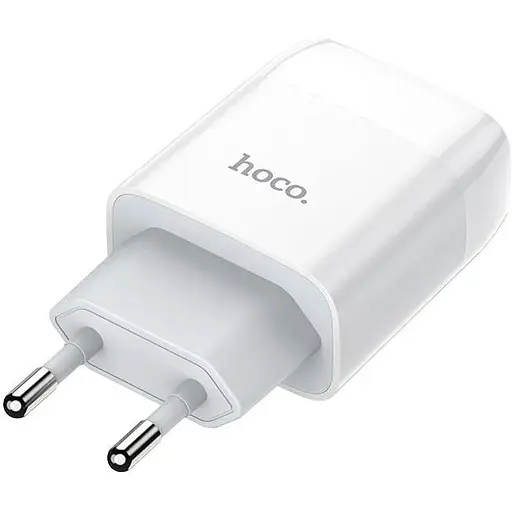 Зарядний пристрій Hoco C72A Glorious (1USB, 2.1А) White (6931474713018) + кабель Type-C - фото 6