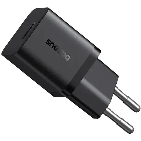 Мережевий зарядний пристрій Baseus GaN5 Fast Charger (mini) 1C 25W EU чорний P10110909113-00 - фото 1