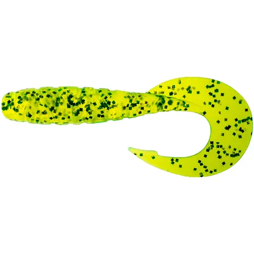 Силикон FishUP Mighty Grub 3.5" #026 - Flo Chartreuse/Green (7 шт/уп)