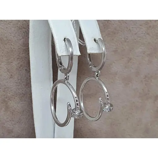 Срібні сережки Імперія золота з фіанітами. СВ1351С - фото 4