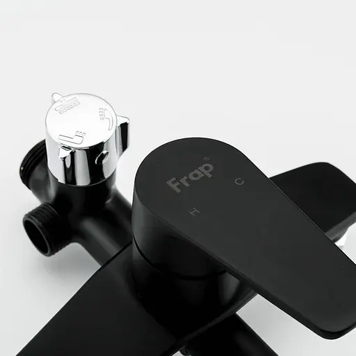 Душова система Frap F2429, вилив - перемикач на лійку, 5 режимів, Чорний матовий - фото 3