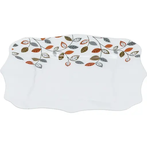 Столовый сервиз TS Kitchen на 6 персон фарфоровый Leaf белый HP23405 - фото 9