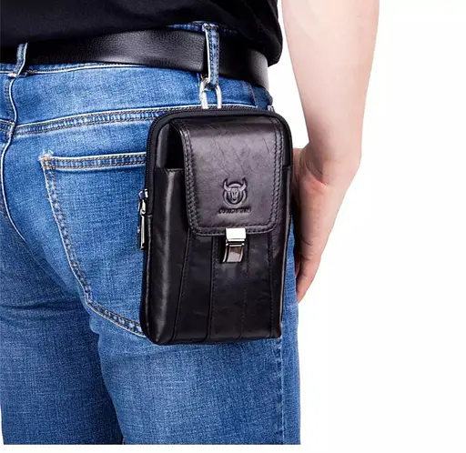Чоловіча шкіряна сумка BULL 11х18х5 см 000295726 - фото 2