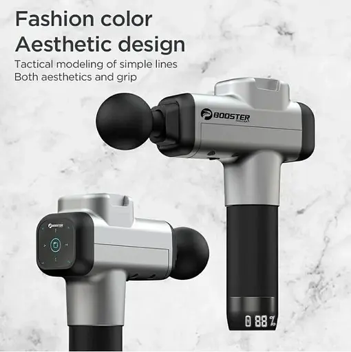 Перкуссионный массажер триггерных точек Booster M2 (M2-A) на 24V Massage Gun 2500 мАч (6 насадок) - фото 3