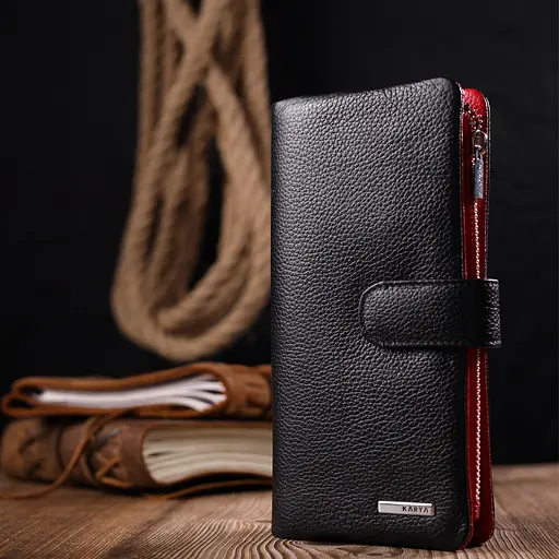 Женское кожаное портмоне KARYA 9.5х18.5х2 см acs0024046 - фото 7