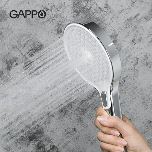 Ручний душ Gappo G002, 3-режим, білий/хром, Хром - фото 2