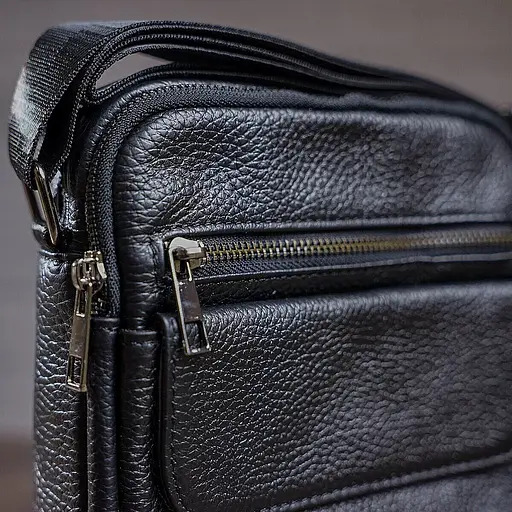 Сумка чоловіча зерниста Vintage 19х21,5х5,5 см sum0028945 - фото 7