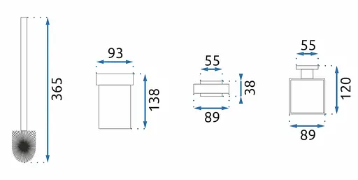 Йоршик для унітазу Rea Erlo 5 gold REA-80014, Золотий - фото 2