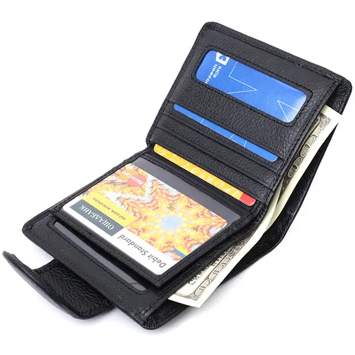 Кожаный женский кошелек ST Leather 10х11.2х1.5 см acs0029439 - фото 6