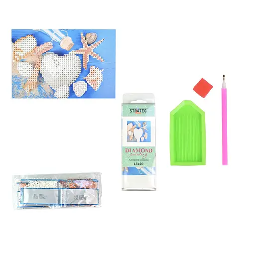 Алмазная мозаика без подрамника Райские подводные сокровища Strateg YAB29687, 10 x 15 см - фото 2