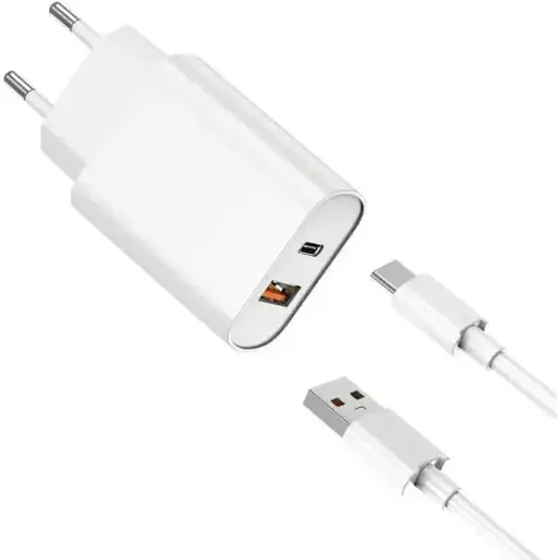 Мережевий зарядний пристрій Wiwu Wi-U002 PD QC charger set with EU plug Type C to Lightning Білий - фото 1