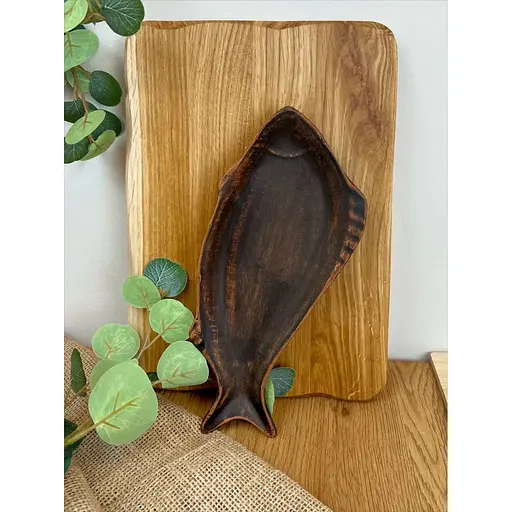 Рибниця керамічна (глиняна) Гладка 29 см  - фото 4