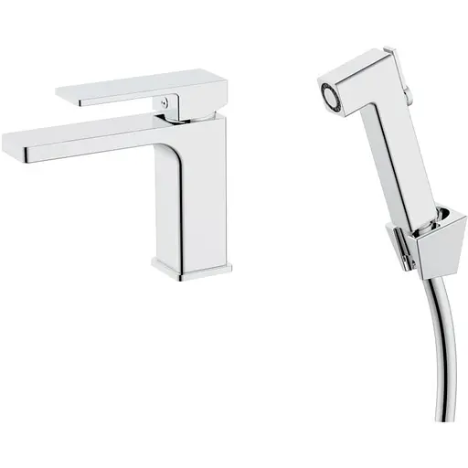 Змішувач для раковини Qtap Gemini (з гігієнічним душем) QTGEM272CRM45689 - фото 1