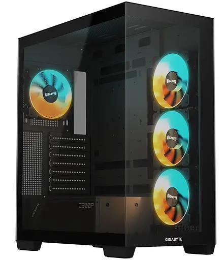 Корпус Gigabyte C500 Panoramic Stealth из закаленного стекла BTF черный (GB-C500P ST) без блока питания - фото 1