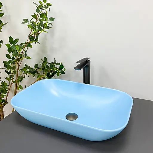 Умивальник VBI Avezzano blue matt накладний VBI-014403, Синий - фото 5