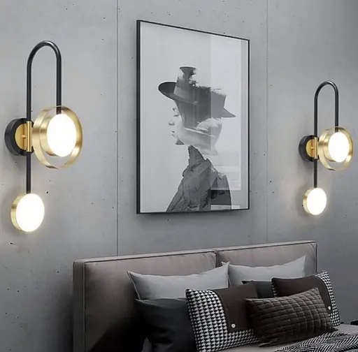 Сучасне бра Арт. BD 8886 BK+AB Line F - фото 1