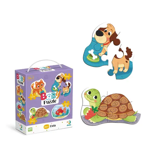 Детский пазл 4 в 1 "Baby puzzle. Домашние животные" DoDo Toys 300688 набор 4 в 1 - фото 2