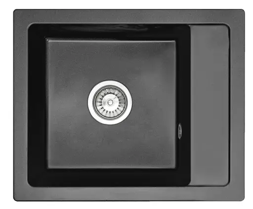 Кухонная мойка гранитная Rea Rino black ZLE-00103, Черный - фото 5