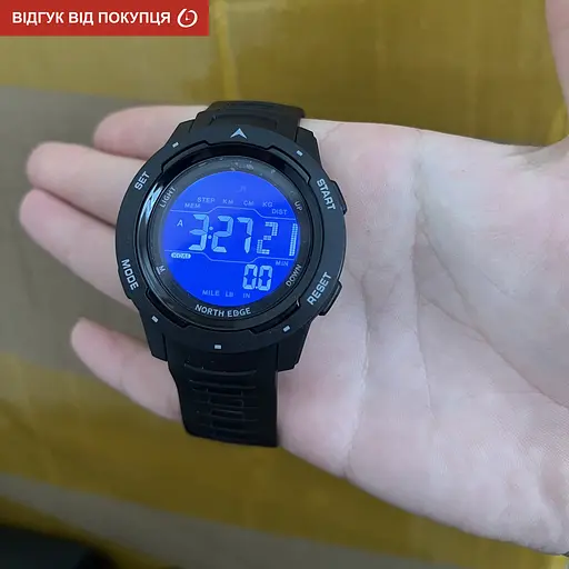 Годинник North Edge MARS Pro Black 5BAR - фото 21