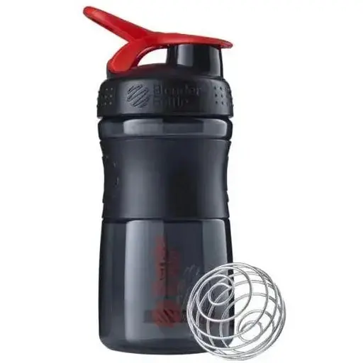 Шейкер спортивний BlenderBottle SportMixer Flip 20oz/590 мл Black/Red (SM 20oz Black/Red) - фото 1