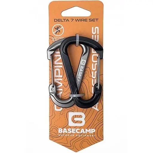 Набір карабінів Base Camp Delta 7 Wire Set 2 шт Black/Grey (1033-BCP 60915)