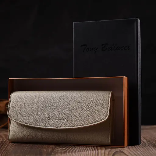 Шкіряний жіночий гаманець Tony Bellucci 19х9.5х1.5 см acs0026974 - фото 8
