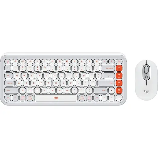 Комплект (клавиатура, мышь) беспроводной Logitech Pop Icon Combo Off White (920-013141)