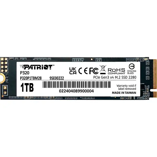 SSD накопичувач Patriot P320 1TB (P320P1TBM28) [130580]
