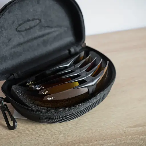 Очки тактические Ray-Ban с 5 сменными линзами (Черные) - фото 2