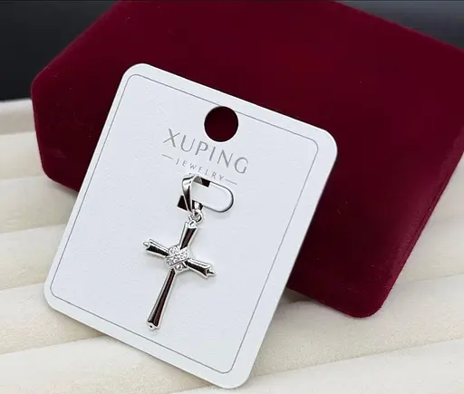 Підвіска хрест Xuping з медичного золота біжутерія хрестик кулон гіпоалергенна прикраса універсальна не темніє - фото 1