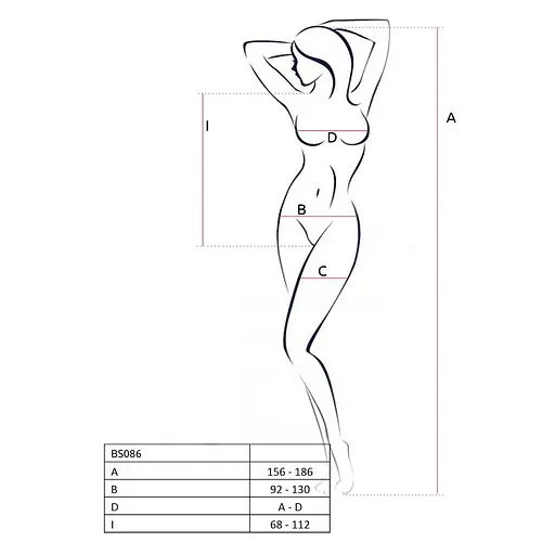 Бодистокинг с доступом Passion BS086 white вертикальная сетка вырез на спинке One size - фото 5