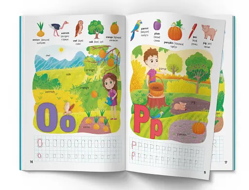 Школа сучасного чомусика. English ABC. 128 розвивальних наліпок - фото 5