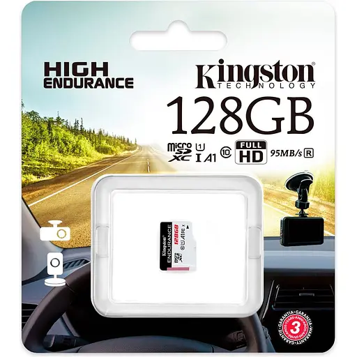 Карта пам'яті Kingston 128GB microSDXC High Endurance UHS-I U1 A1 SDCE/128GB [82576] - фото 3