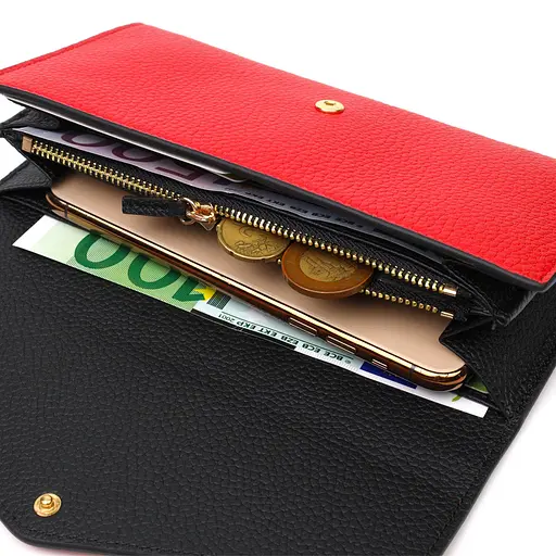 Жіночий шкіряний гаманець Tony Bellucci 19.5х10.5х2 см acs0028342 - фото 5