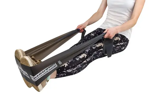 Стрічка-еспандер для спорту та реабілітації Power System PS-4123 Flat Stretch Band Level 3 Grey 25-35 кг (PS_4123_Black) - фото 6