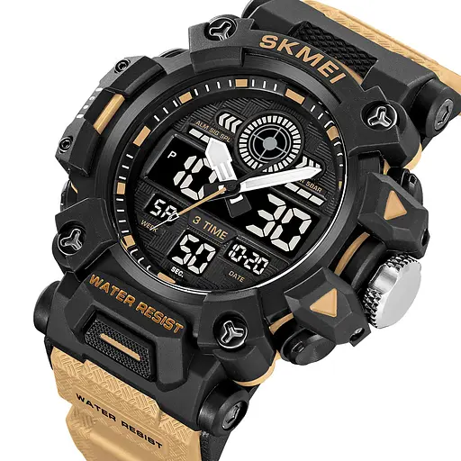 Наручний годинник чоловічий 2226KH Khaki Skmei acs0030136 - фото 3