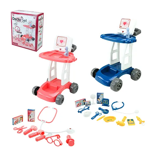 Набір доктора 8820A-2/8820-2, стол-тележка, шприц, стетоскоп, аксессуары, в коробке (6981388402898) МИКС - фото 1