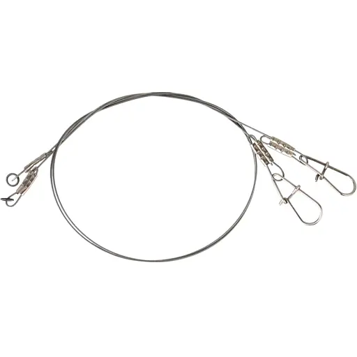 Поводок Savage Gear Titanium Jerkbait Trace 22cm 0.5mm 20kg Needle Snap (2 шт/уп) - фото 1