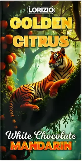 Шоколад Lorizio мандариновый белый "GOLDEN CITRUS" 100 г - фото 1