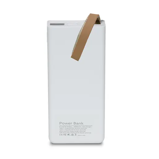 Повербанк 40000mAh Power Bank Kraftk TPB-2340 White 22.5W QC3.0 LED-ліхтар (43-00036) - фото 2