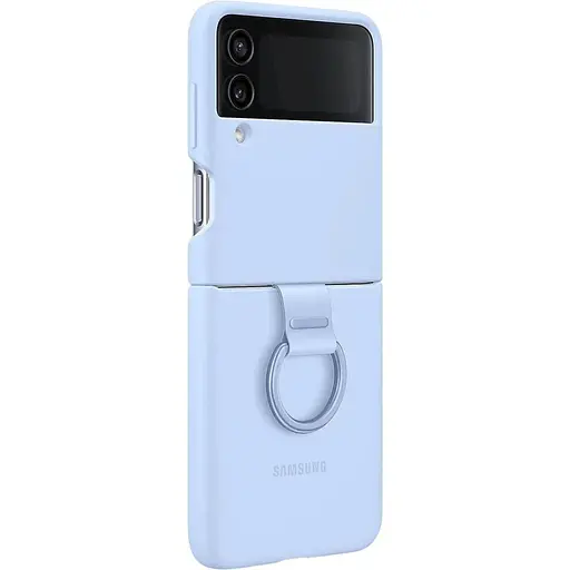 Оригінальний силіконовий чохол із кільцем Samsung для Galaxy Z Flip4 Silicone Cover with Ring Arctic Blue EF-PF721TLEGUA