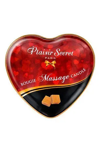 Масажна свічка-сердечко Plaisirs Secrets Caramel 35 мл - фото 2