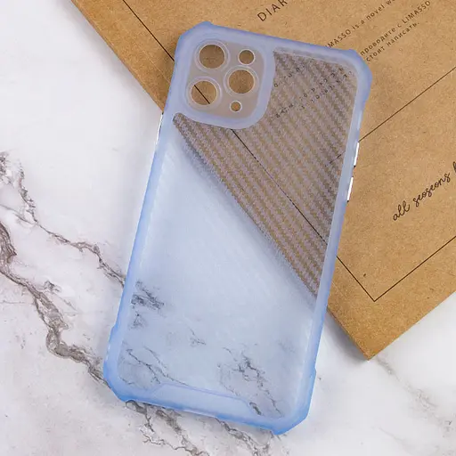 Чохол Epik TPU Ease Carbon color series для Apple iPhone 11 Pro 5.8 Синій/Прозорий - фото 3