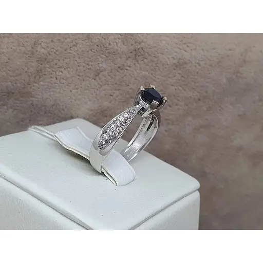 Срібне кільце Агні Ані з сапфіром. 1909/9Р-SPH - фото 3