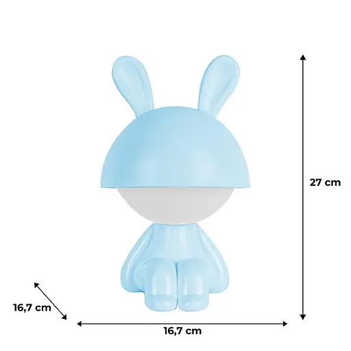 Світильник-нічник Kite LED з акумулятором Cute Bunny блакитний (K25-316-1-3) - фото 5