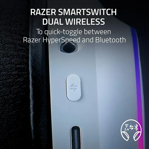 Гарнитура игровая Razer Barracuda X Chroma BT/WL RGB белая - фото 2