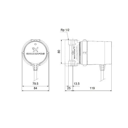 Циркуляционный насос Grundfos Comfort 15-14 B PM (97916771) - фото 9