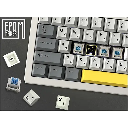 Клавиатура Epomaker Ajazz AK820 Pro Flying Fish Switch White AK820-PRO-W-FF (128080) - фото 6