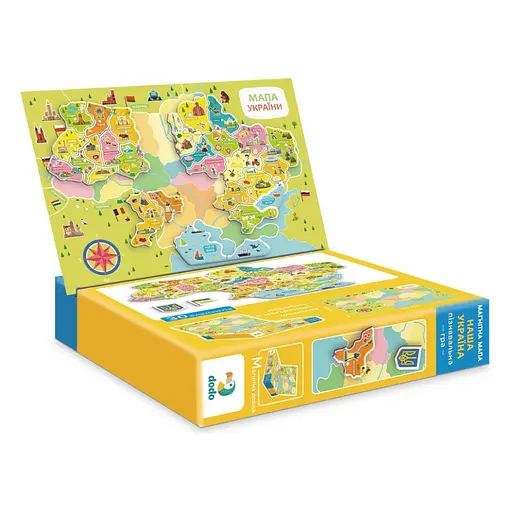 Развивающая игра "Магнитная карта Украины" DoDo Toys 200268 30 магнитных элементов - фото 4